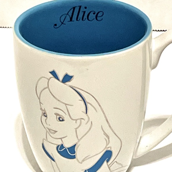 Disney Parks Coffee Mug Alice in Wonderland Blue Bejeweled Rhinestone *A* - Picture 3 of 5